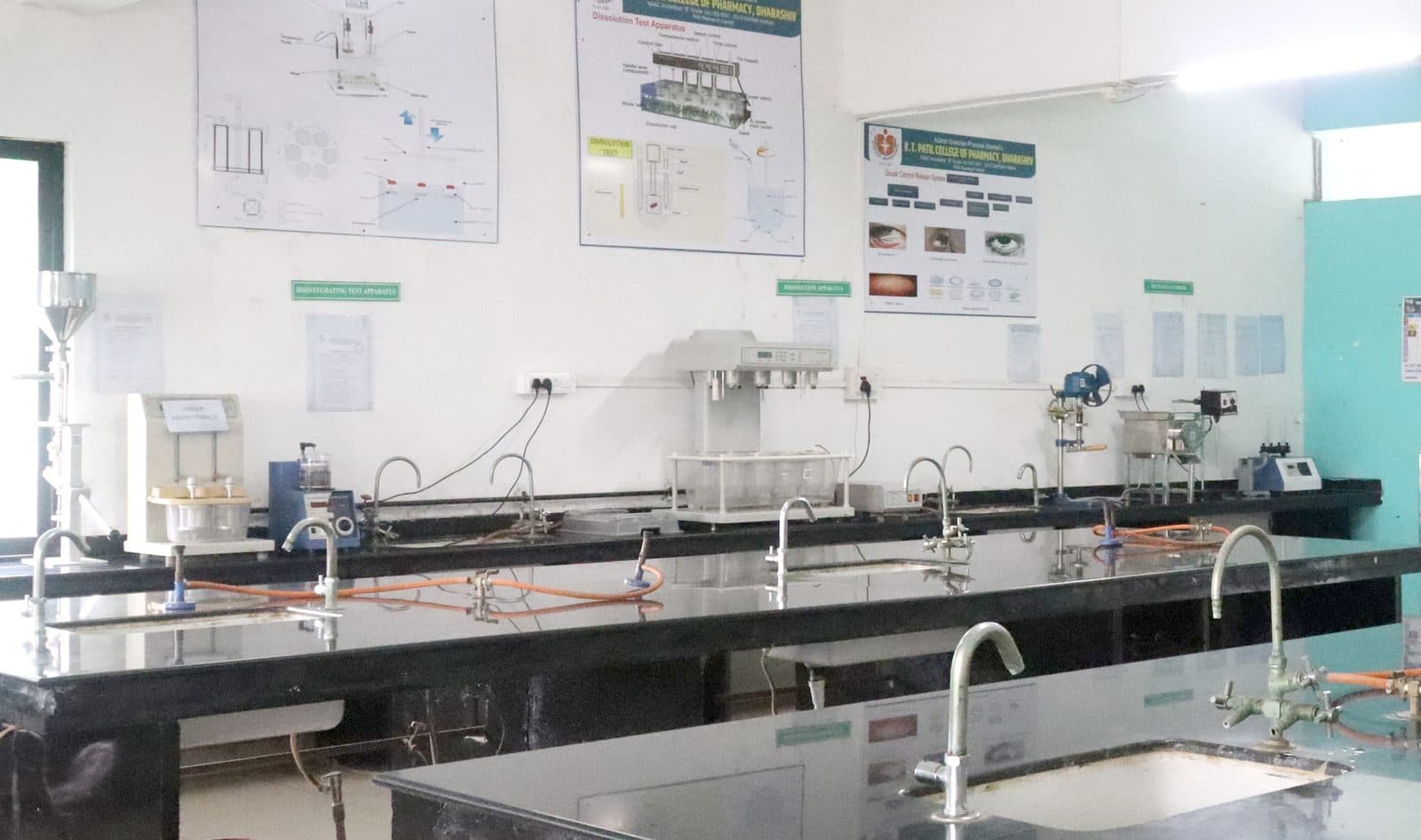 Pharmaceutics department laboratory with modern equipment at K.T. Patil College of Pharmacy