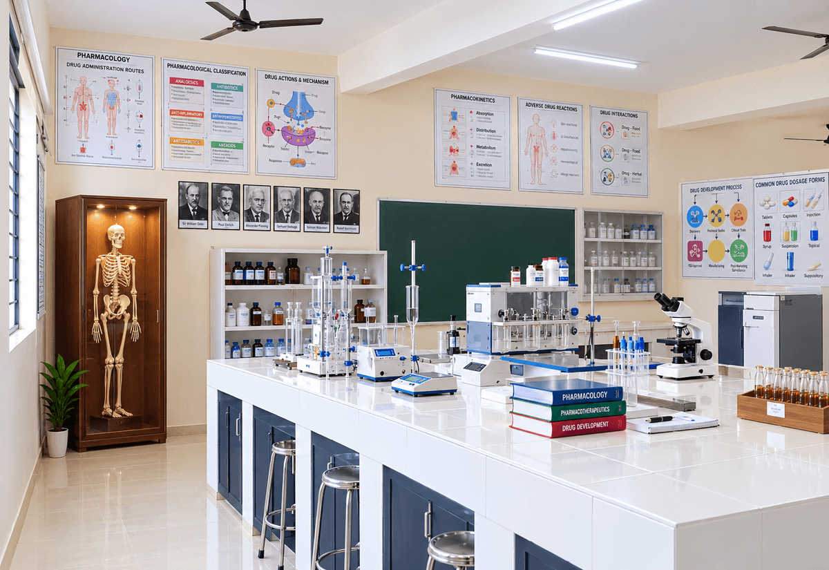Pharmacology department facility at K.T. Patil College of Pharmacy